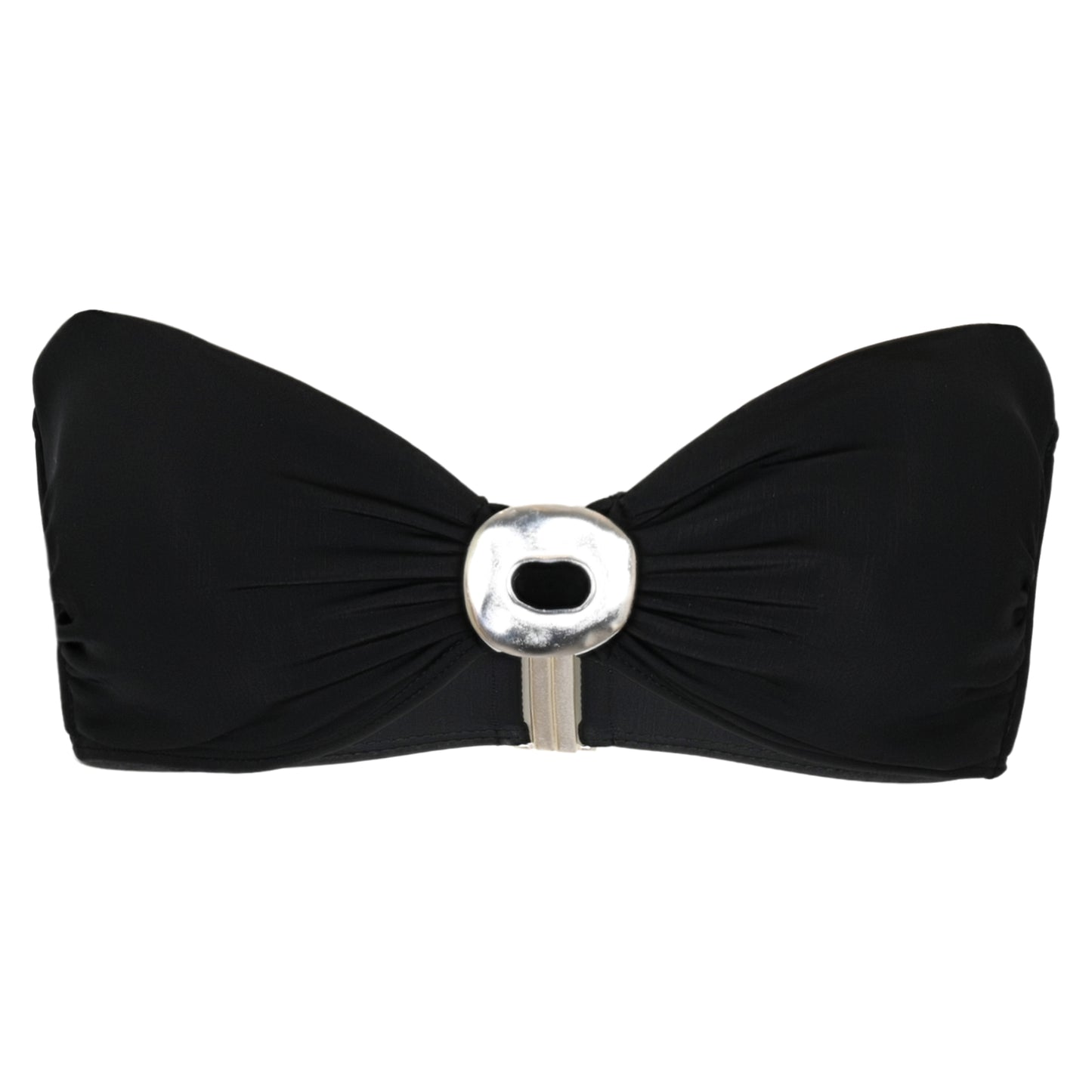 Solid Sam Bandeau Top Black - Bikini Top