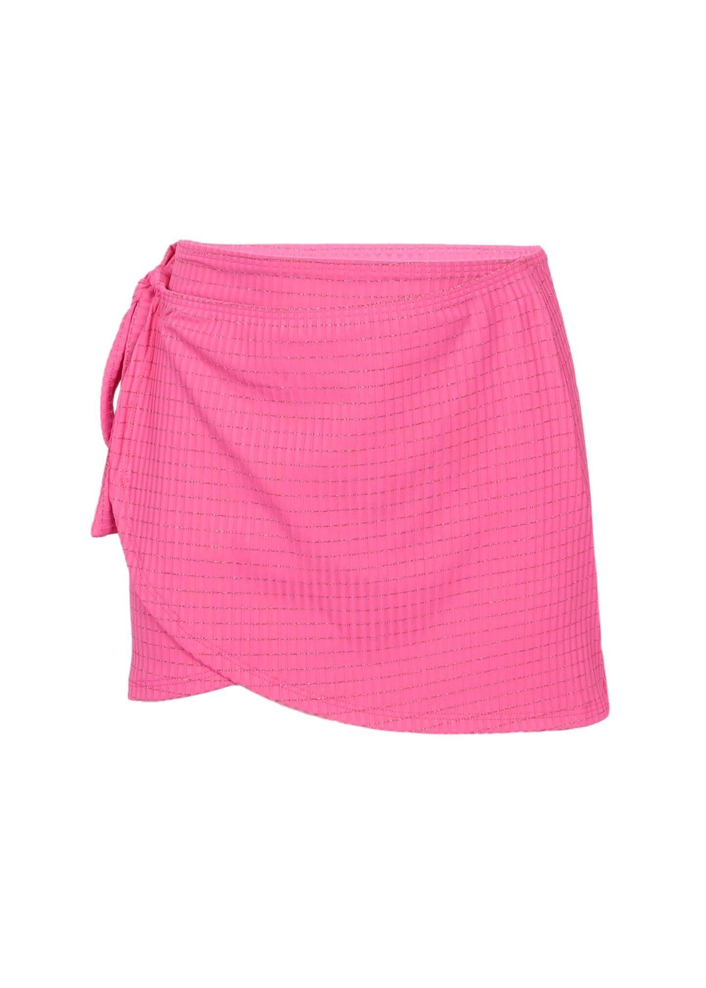Skirt with Lurex for Girls Pink