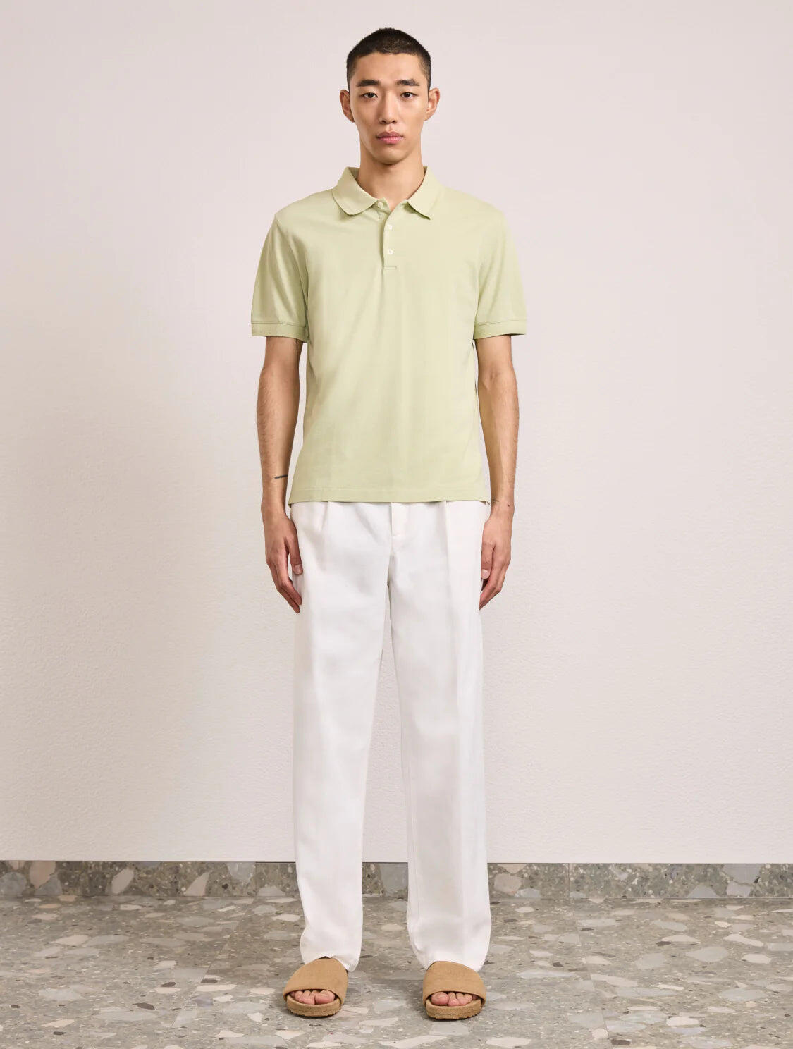 Horacio Polo Button Up Pistachio