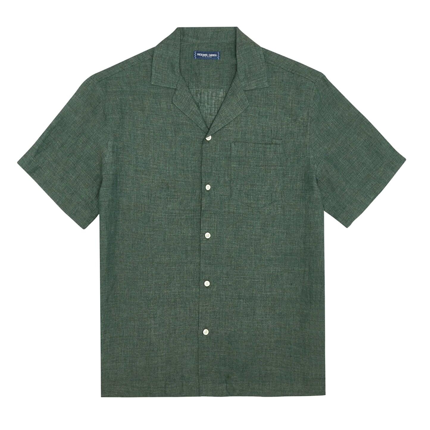 Angelo Linen Shirt Vineyard Green - Top