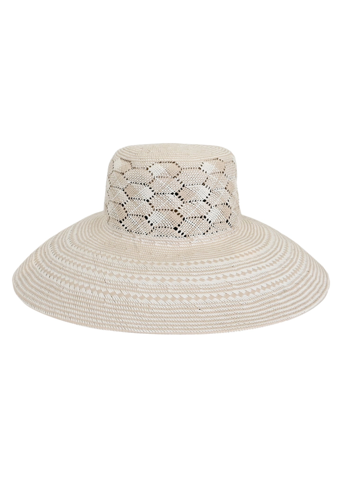 Emery Sisal Cloche Hat Natural/White
