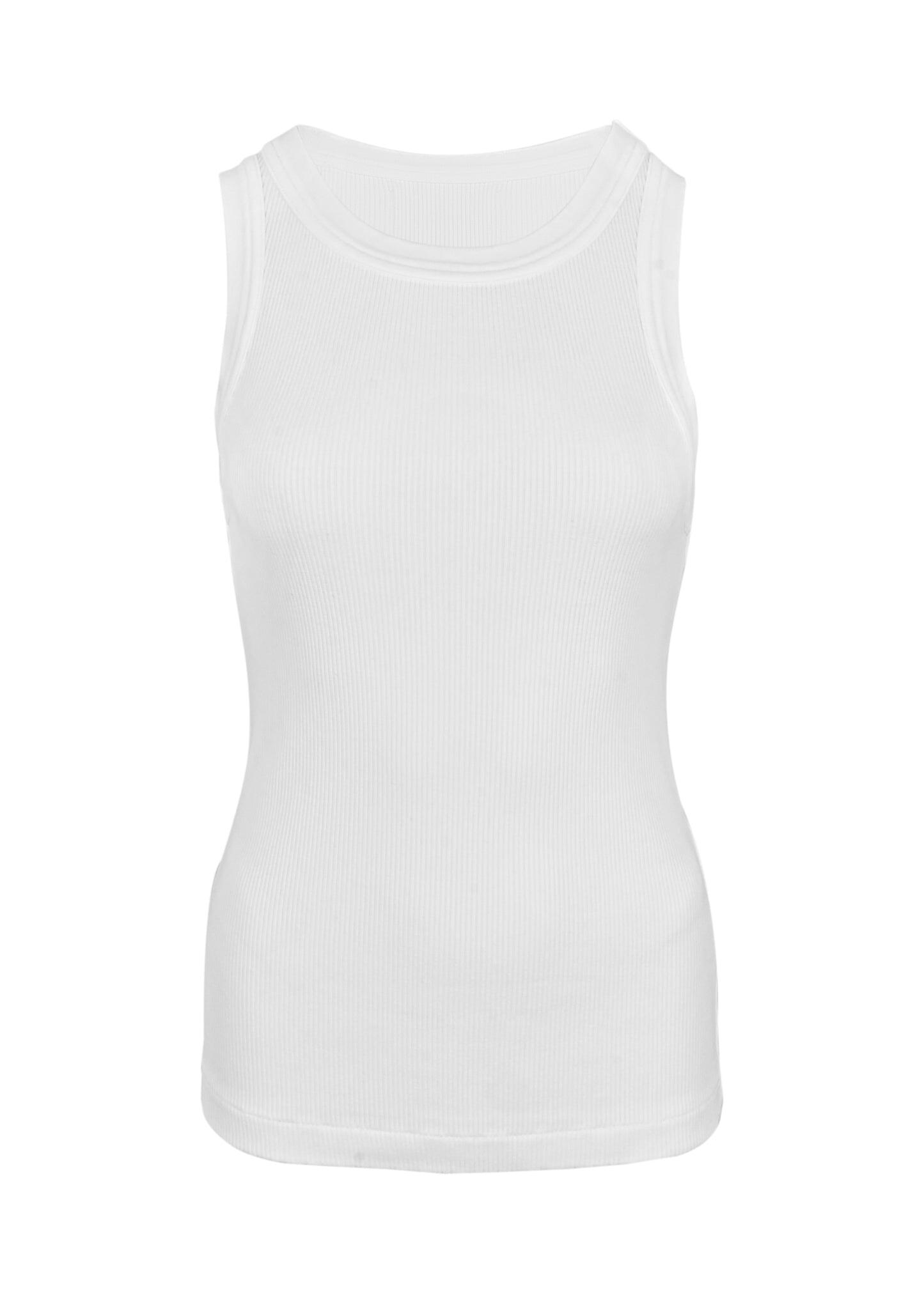 Isabel Rib Tank White
