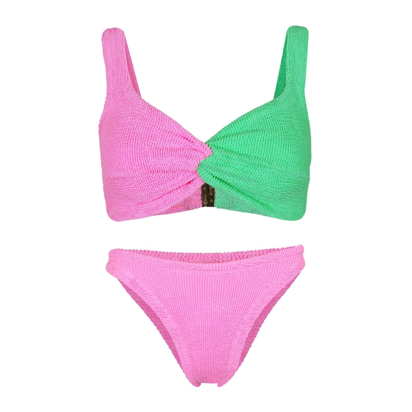 Duo Chelsea Bikini Bubblegum/Lime - ONE SIZE - Bikini