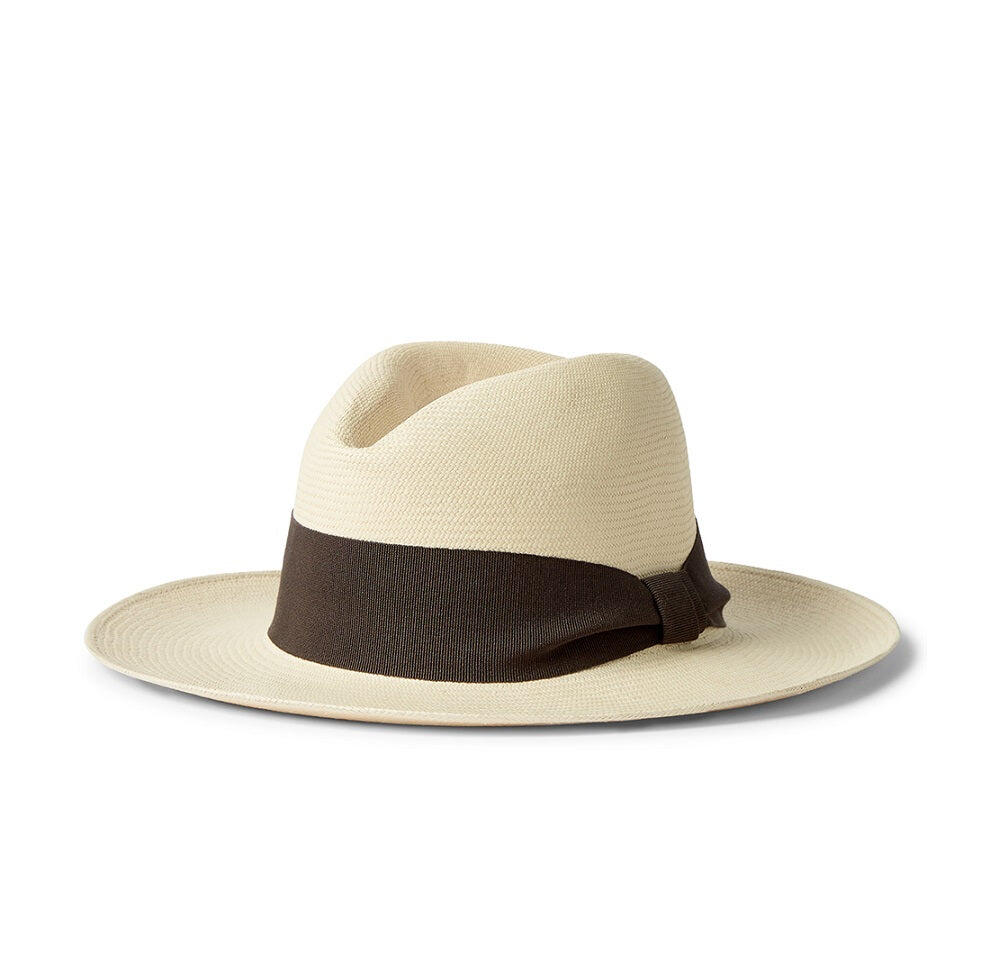 Rafael Wide Ribbon Panama Hat Block - Charcoal - Hat