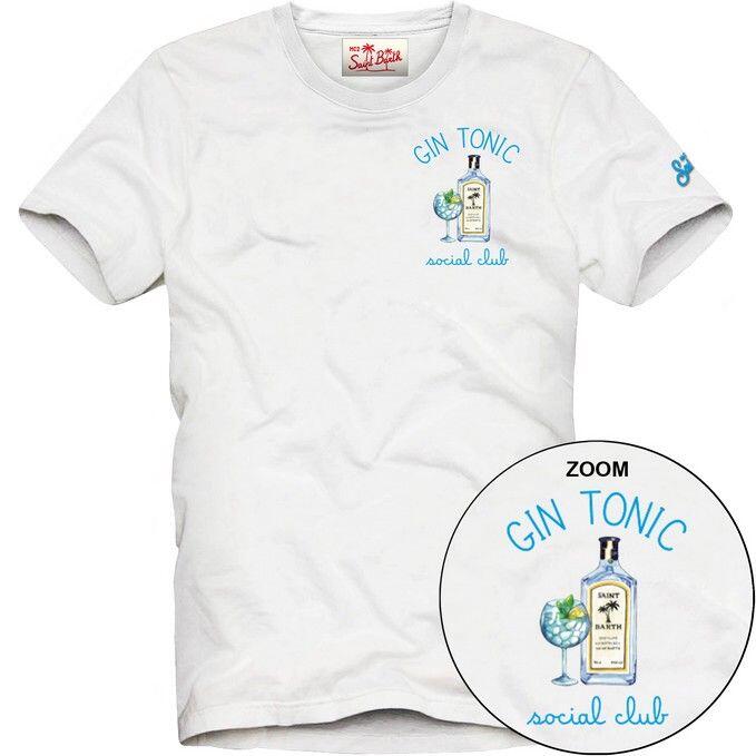 Man T-shirt with Social Gin Embroidery