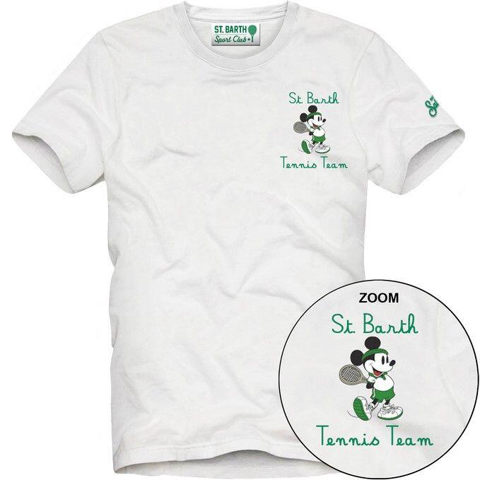 Man T-shirt with Mickey Tennis Embroidery