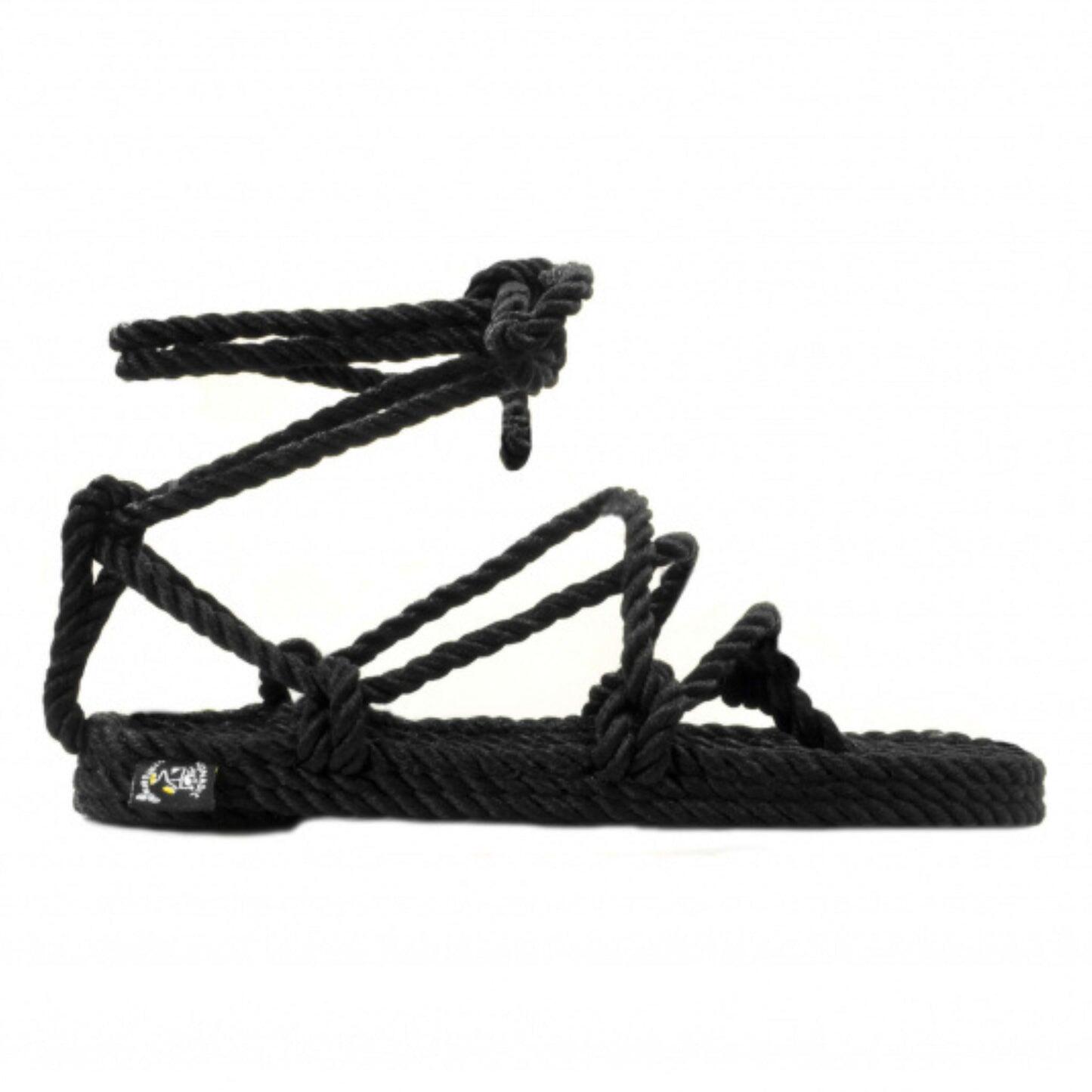 Romano Black Sandals - Shoes