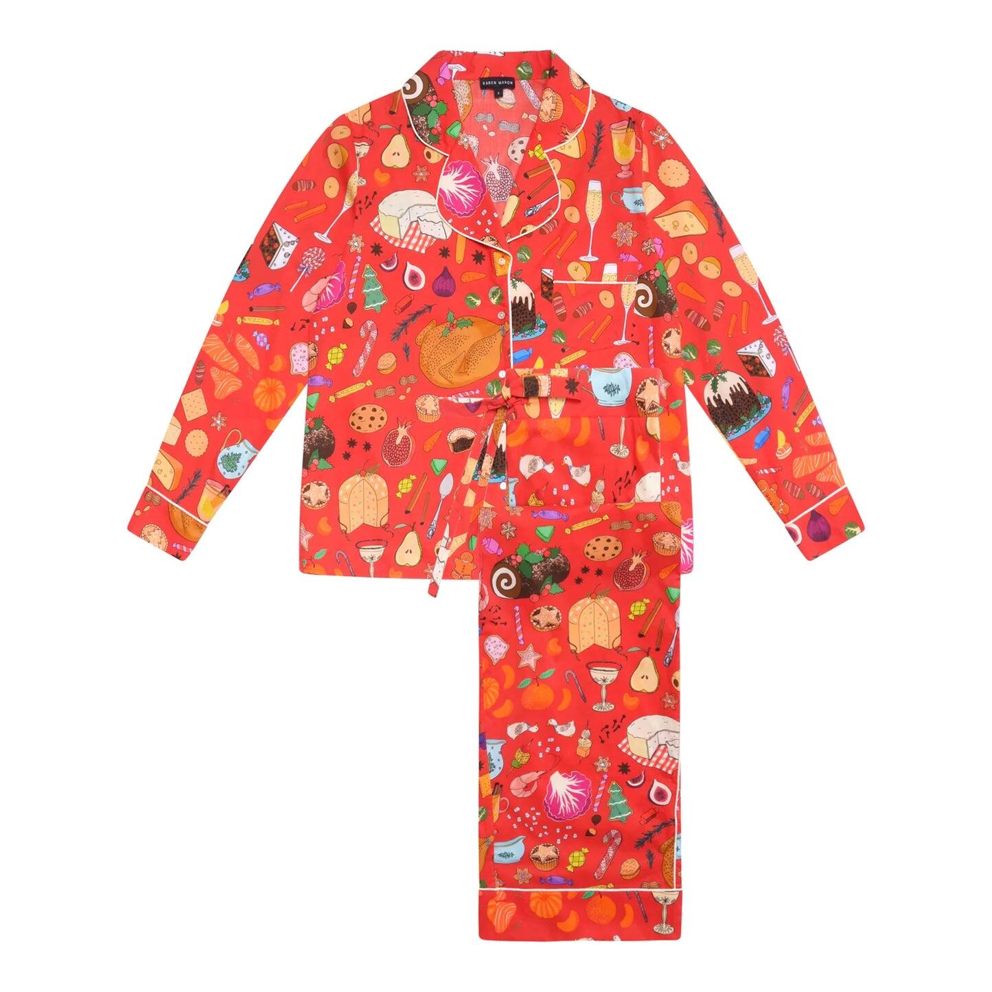 Holiday Feast Classic Long Sleeve Set Red - Pajama