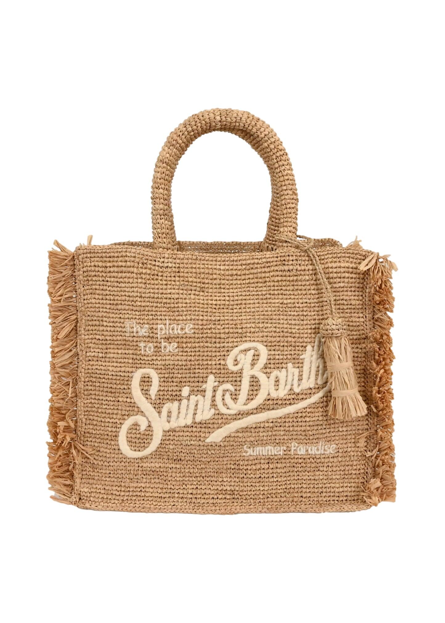 Colette Raffia Fringes Brown Bag
