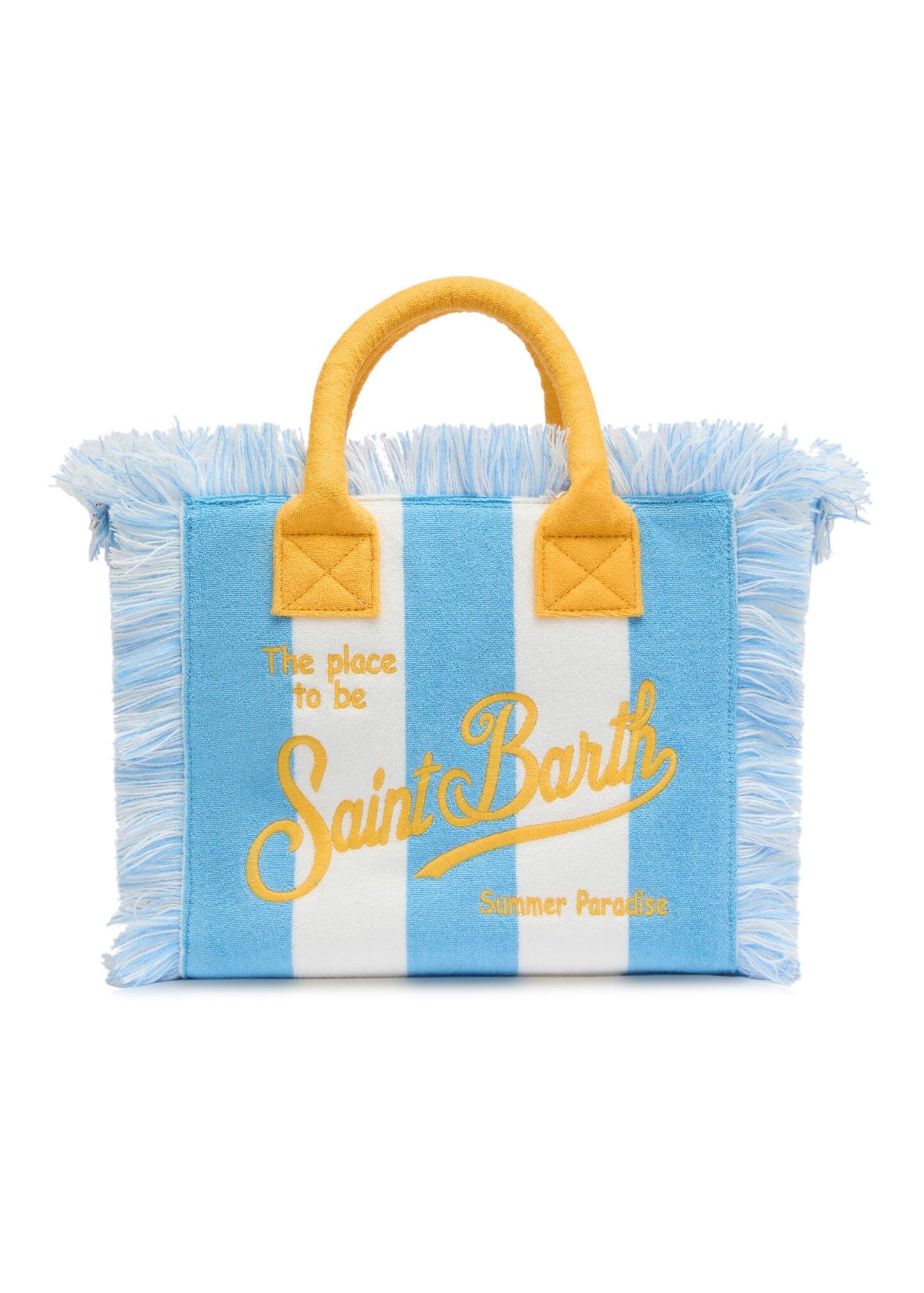 Colette Sponge Terry Stripes White & Blue Bag