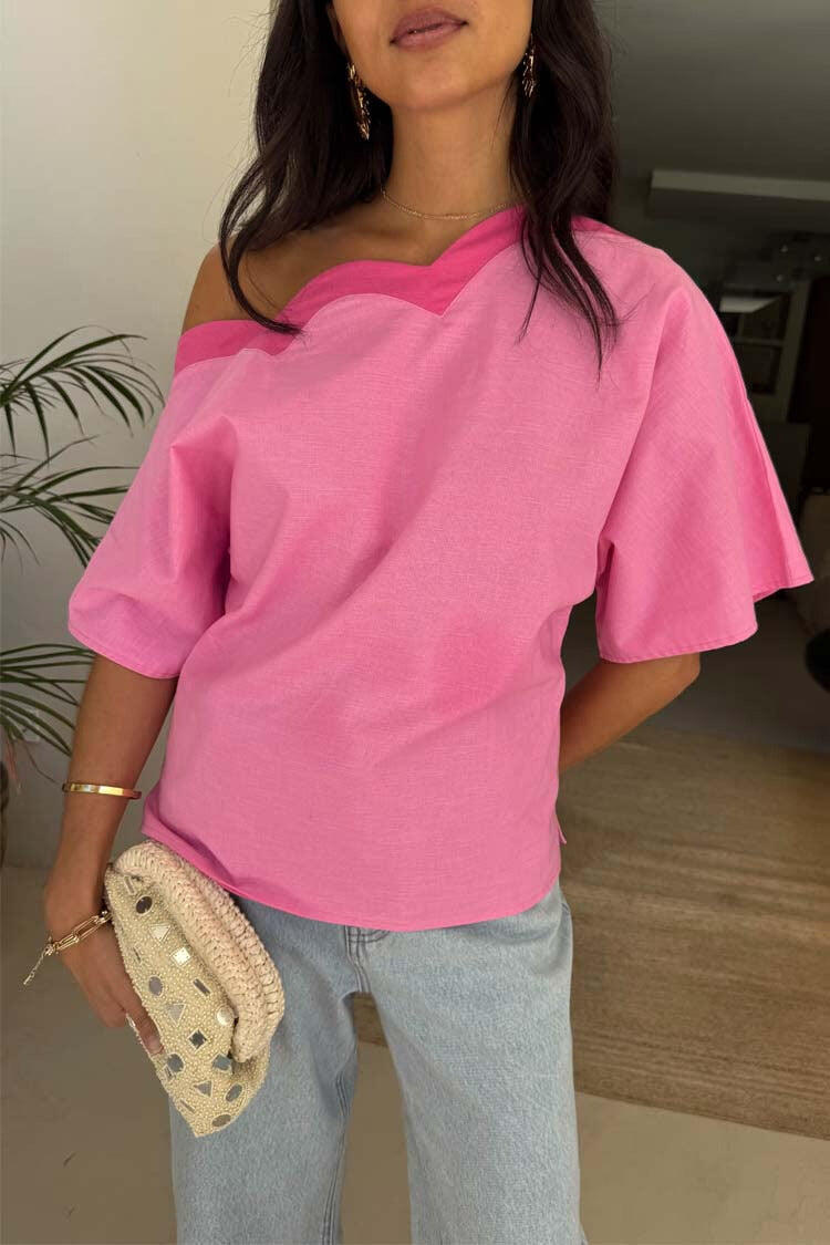 Pink Scallop Tilly Top
