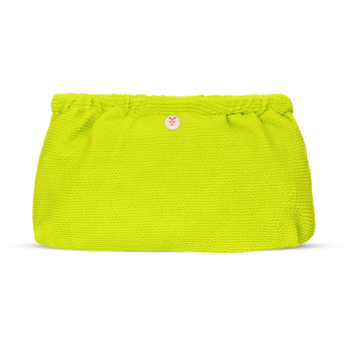 Crinkle Clutch Bag Lemon - ONE SIZE - Clutch Bag