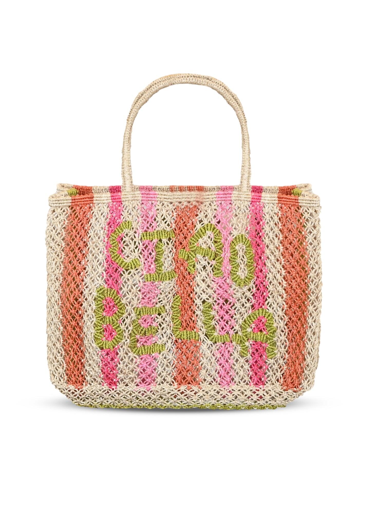 Ciao Bella Jute Bag Multi Yellow - Bag