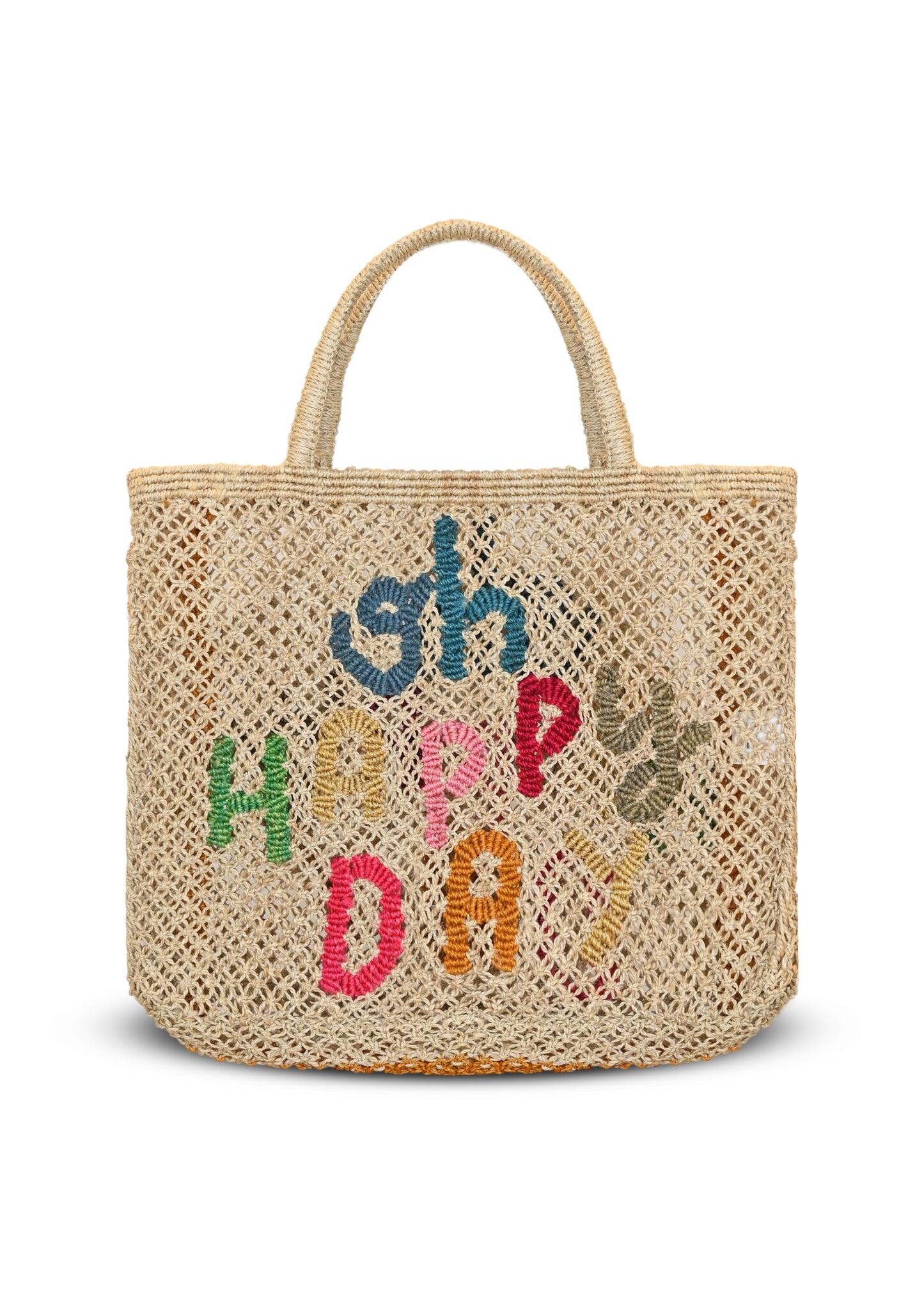 Oh Happy Day Jute Bag Natural/Multi - Bag