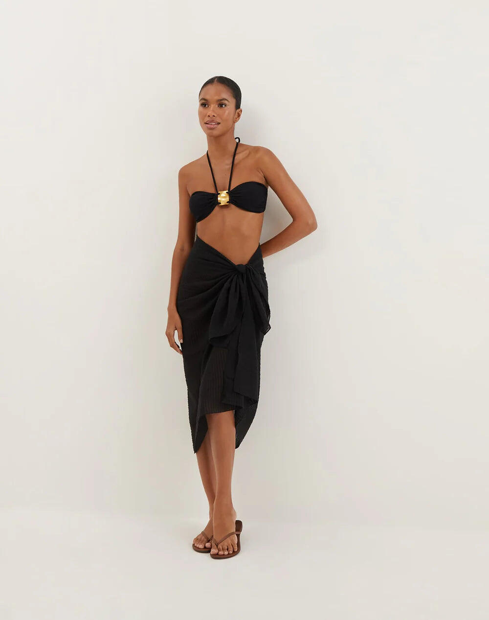 Solid Sarong Black