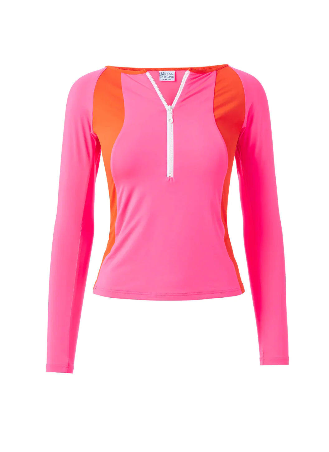 Bondi Sports Pink/Orange Bikini Top - Rash Vest