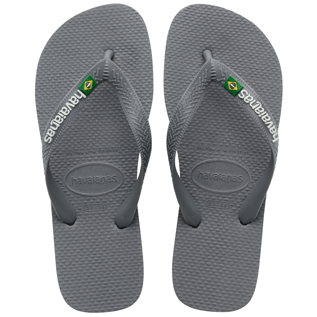 Havaianas Kids Brasil Logo Steel Grey - Shoes