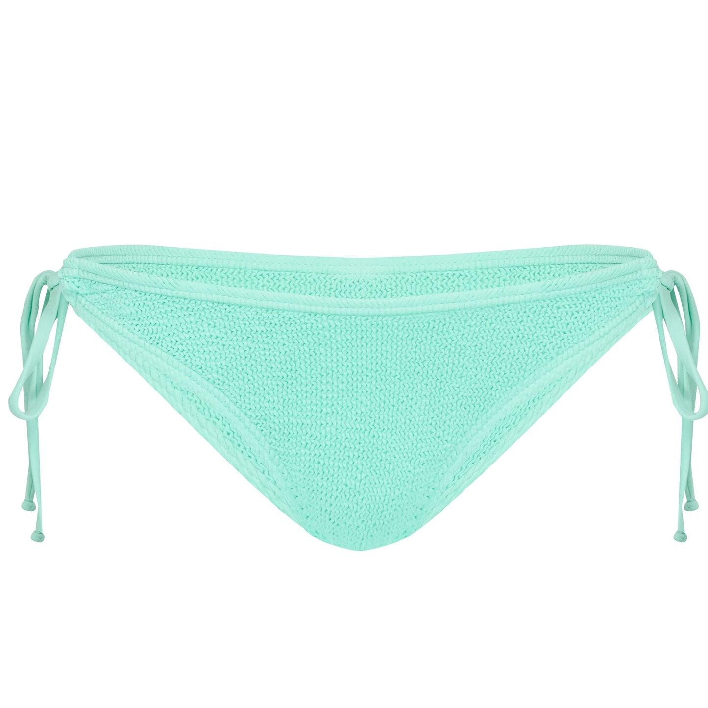 Jamaica Side Tie Bottoms Aqua Mint - ONE SIZE - Bikini Bottom
