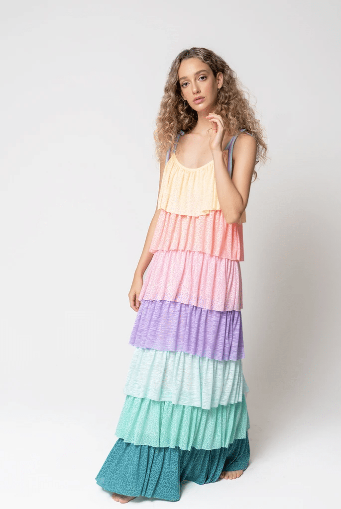 Model wearing Pastel Maxi Dress by Pitusa