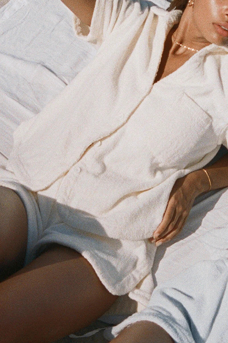 Terry Resort Shirt in White