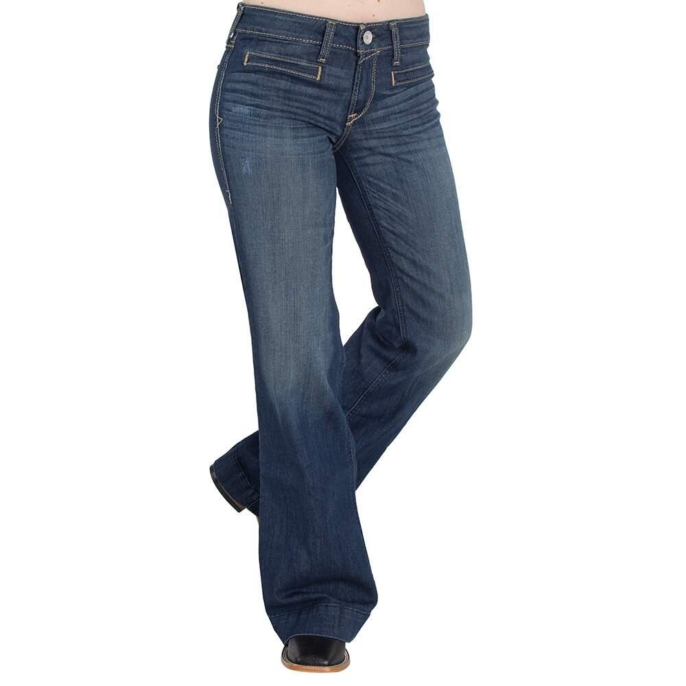 Women's Ariat Mid Rise Stretch Wide Leg Lucy Trouser Jeans