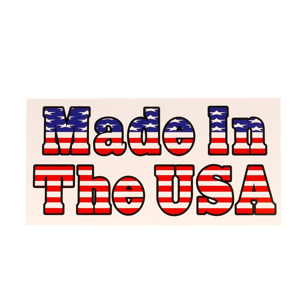 Ruffin Flag Company in.Made In The USAin. Flag Sticker w/White Backgro
