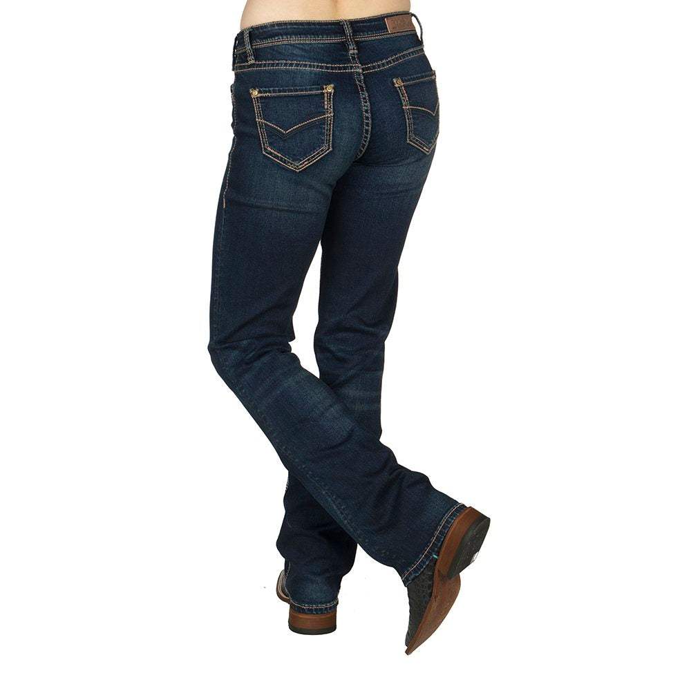 rock & roll cowgirl riding jeans