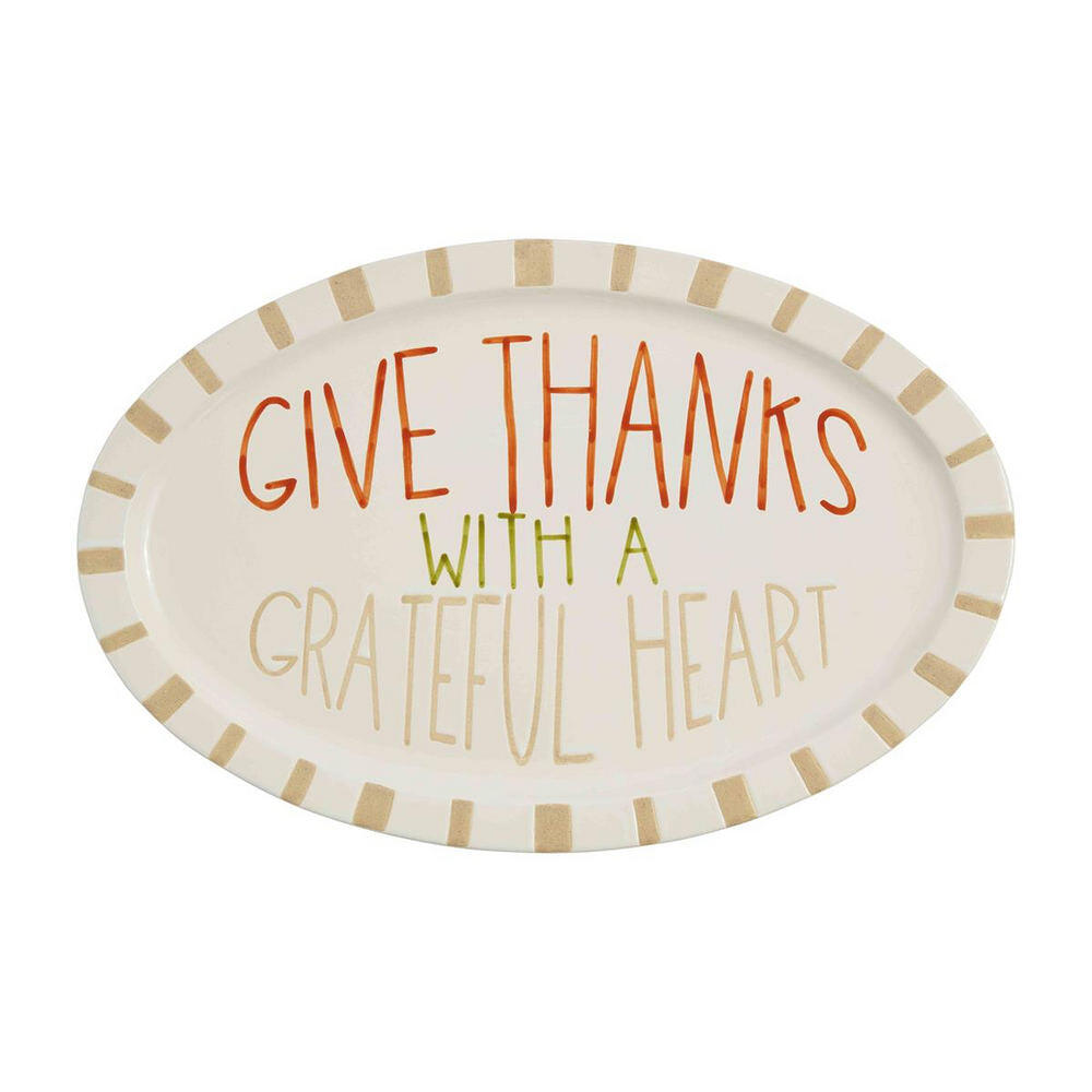 Mud Pie Grateful Heart Platter Mud Pie Grateful Heart Platter