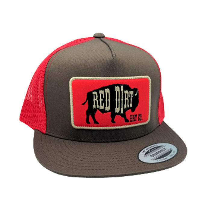 Men's Red Dirt Hat Co. Red Brown Original Buffalo Cap