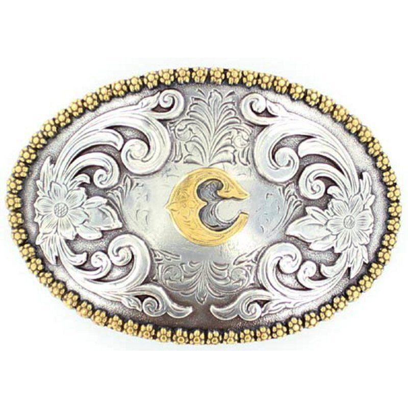 M&F C Initial Belt Buckle Mf Western Products NRS