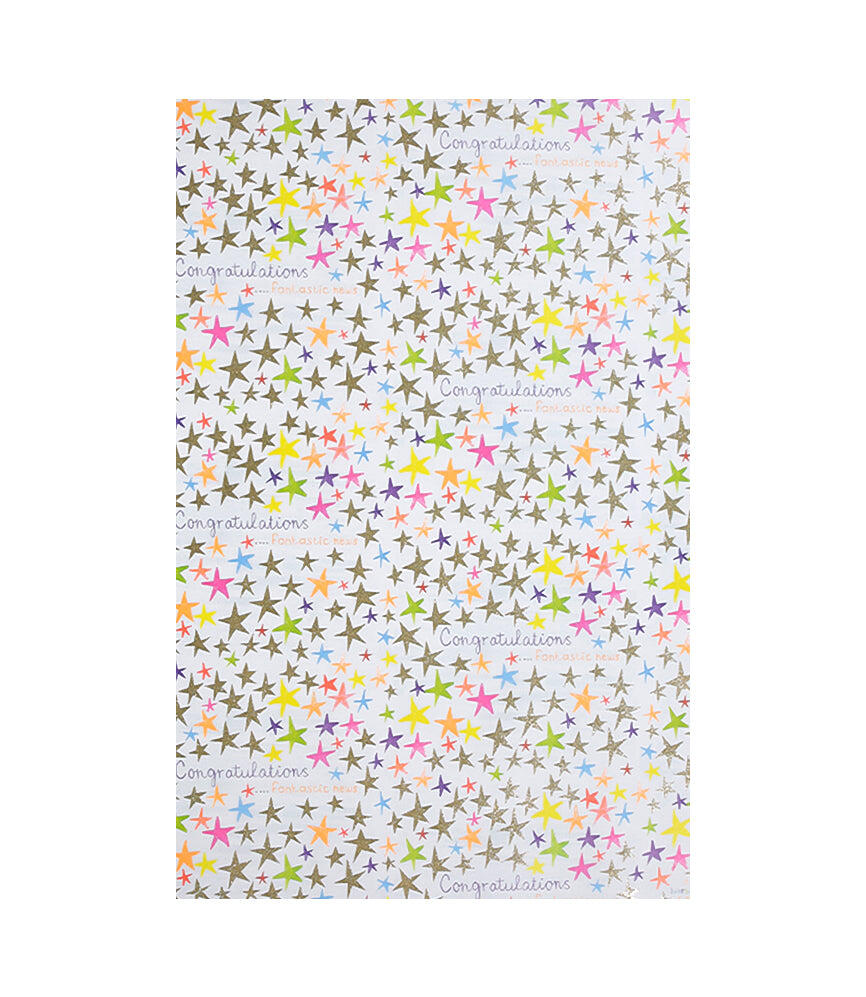 Congrats Stars Wrapping Paper