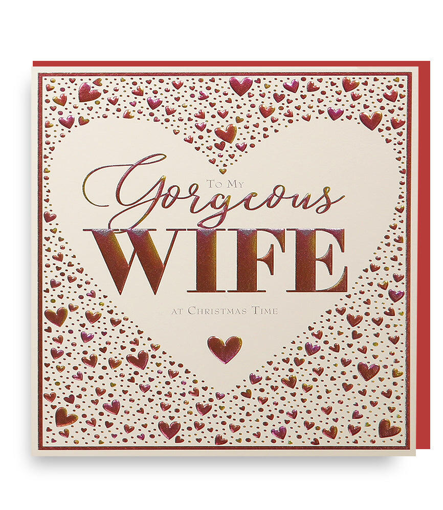 Wife Heart of Hearts Christmas Card