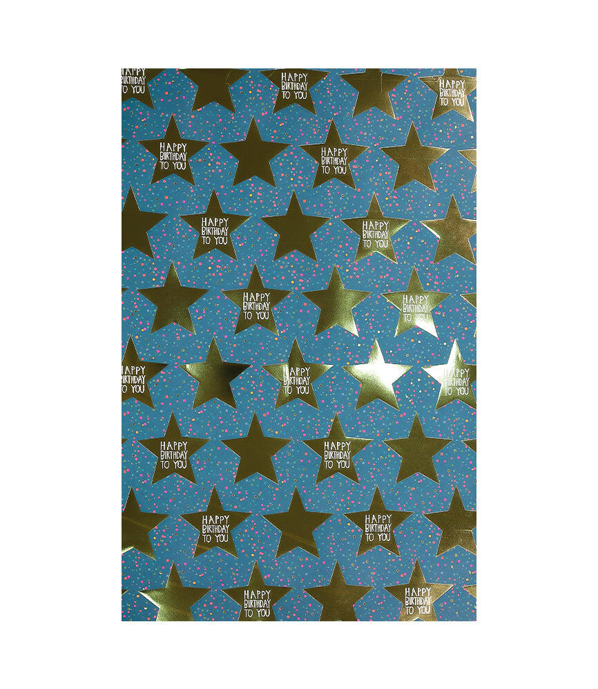 Star Birthday Wrapping Paper