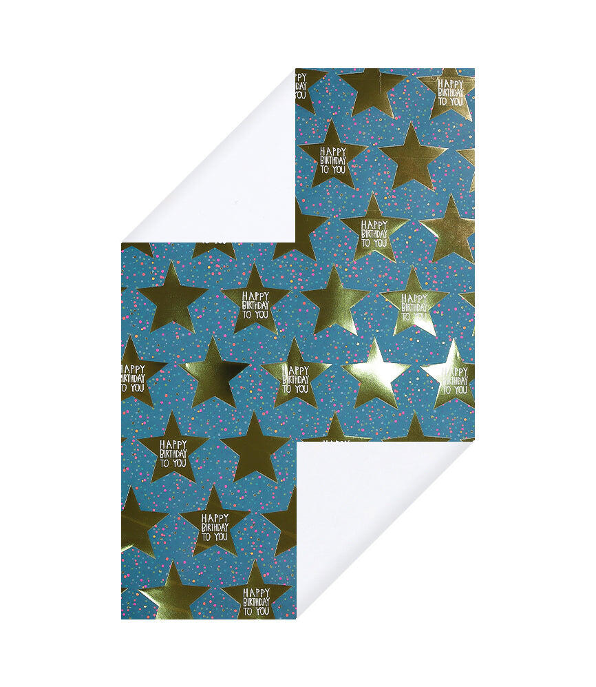 Star Birthday Wrapping Paper