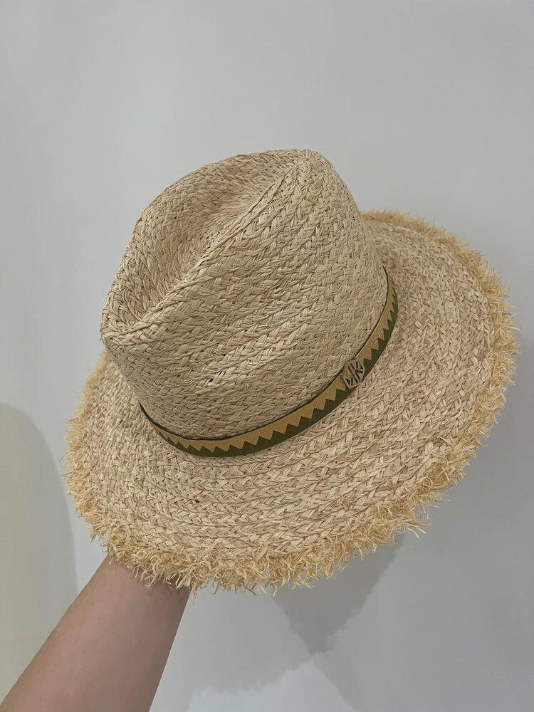 Fedora Straw Zigzag Hat