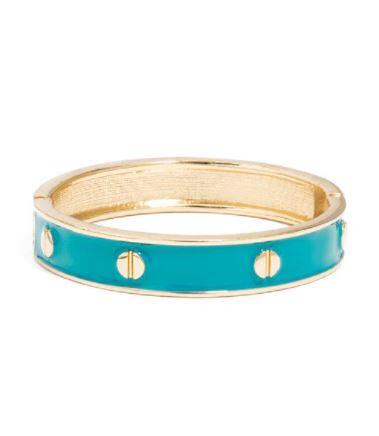 Colorful Screw Bangle Bracelet Turquoise