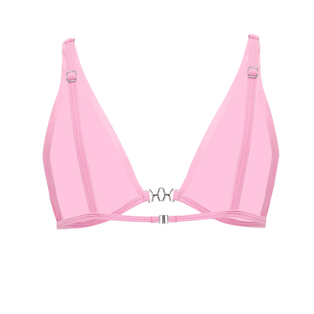 Ava Bikini Top With Trim Hollywood Pink
