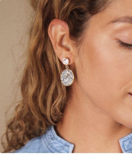 Chloe Rocks Earrings Crystal