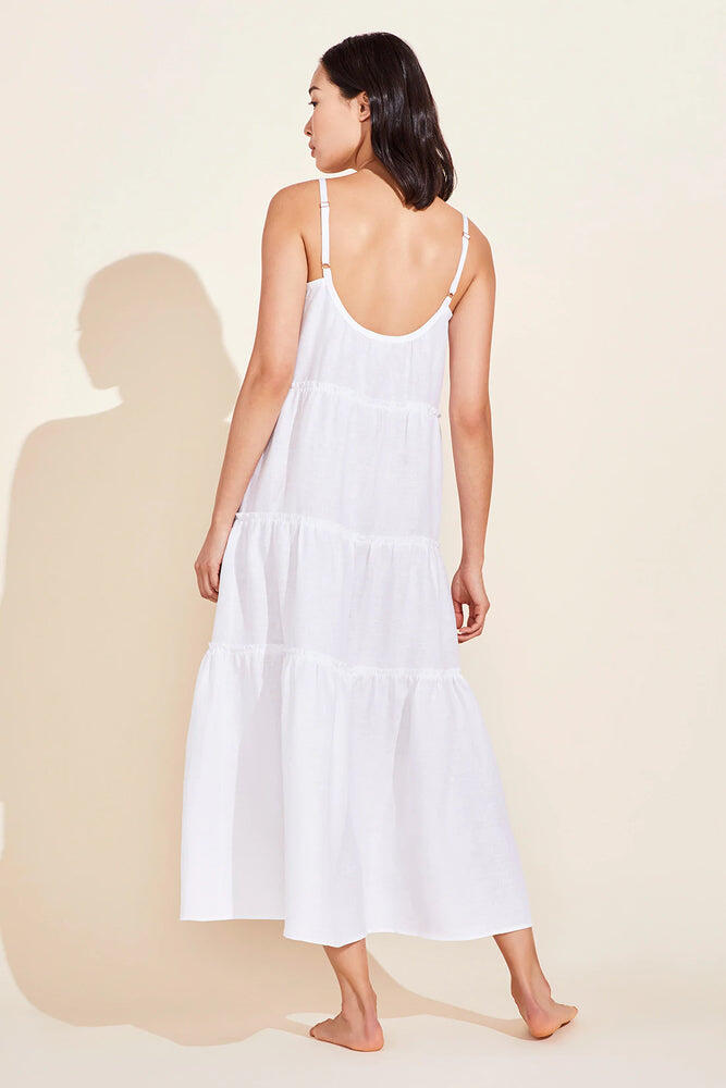 Kesia Linen Dress White