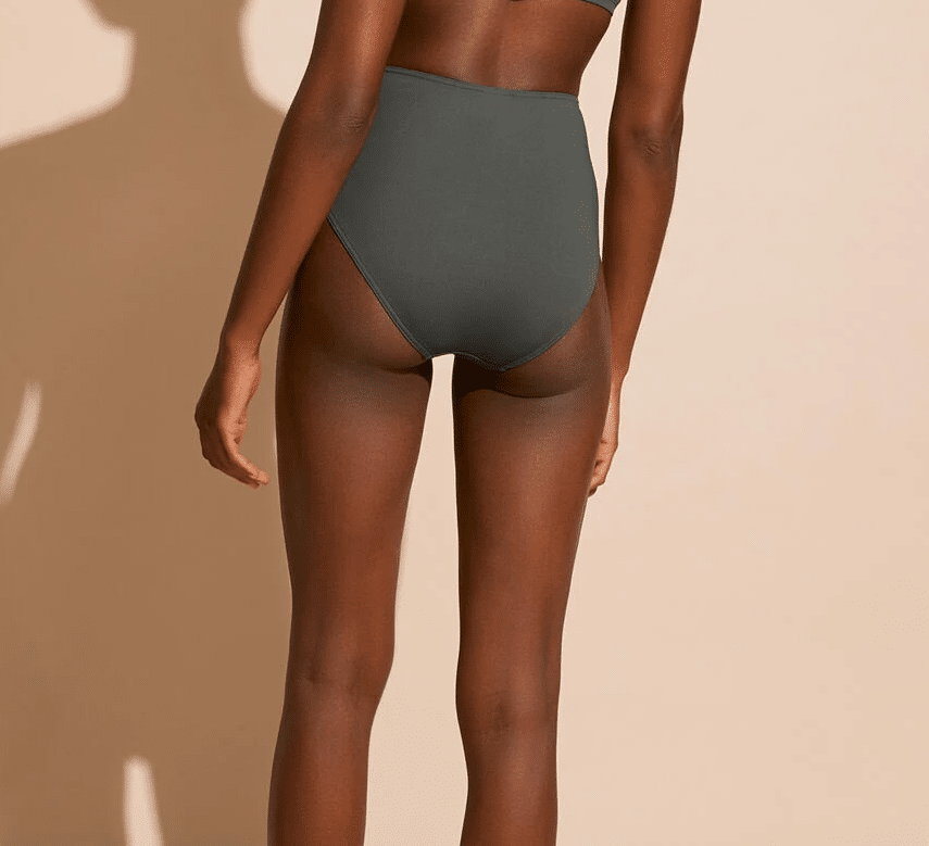 Cyane High Waisted Bikini Bottom Sauge