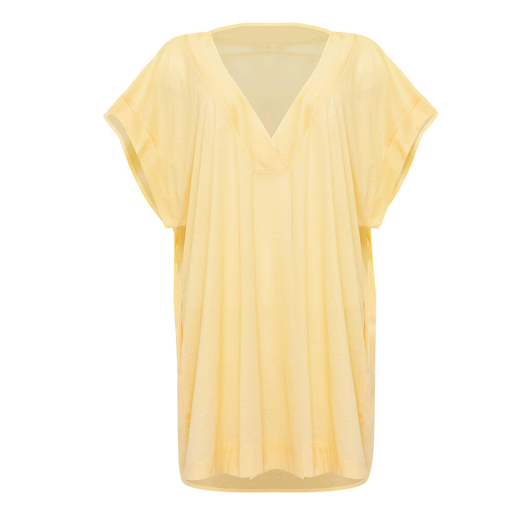 Cotton Womens Tunic in Yellow