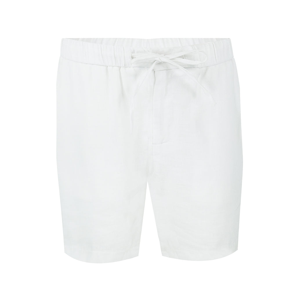 Mens White Linen Shorts