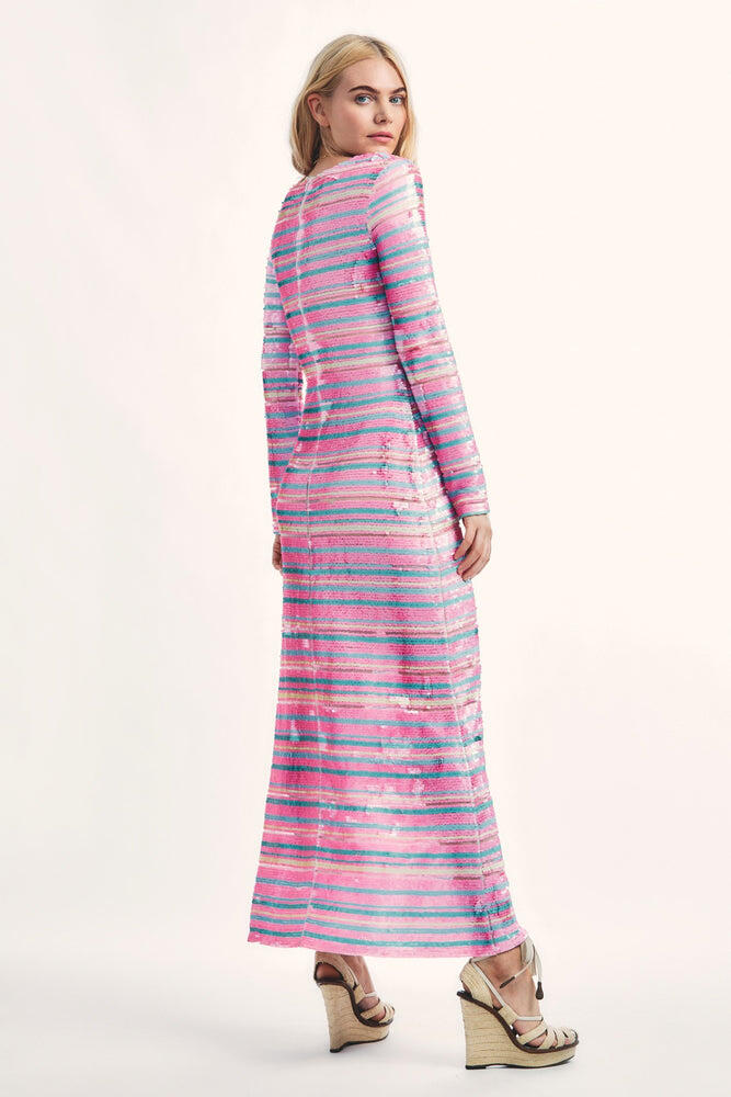 Avalyn Dress Pitaya Stripe