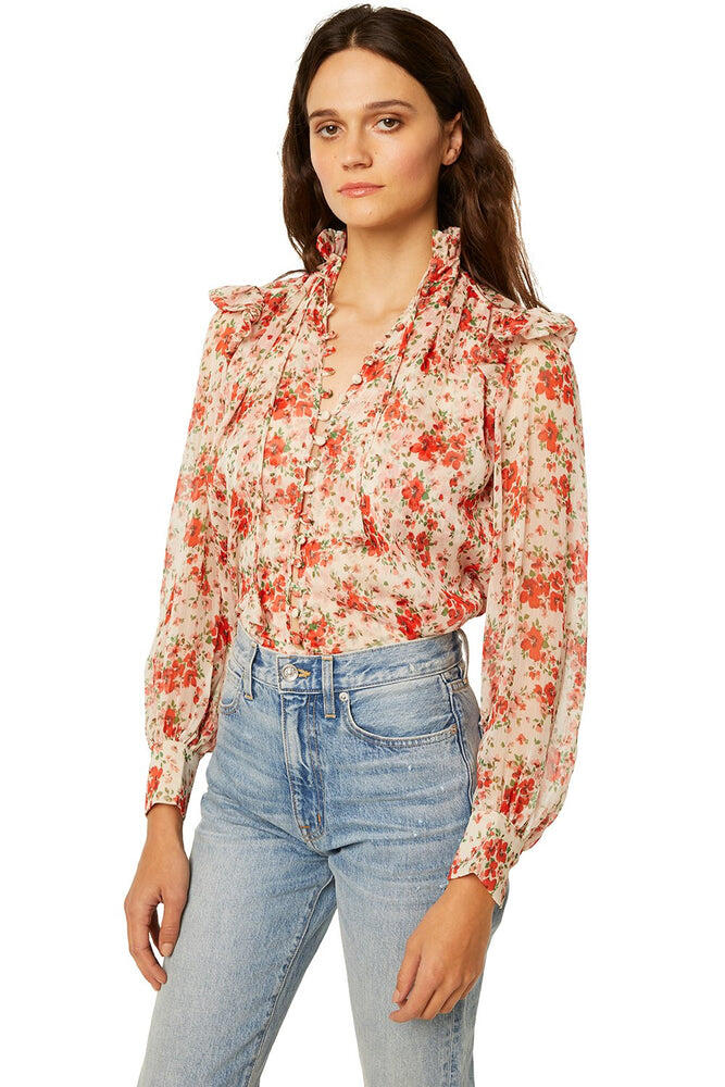 Analeigh Top Poppy Allover