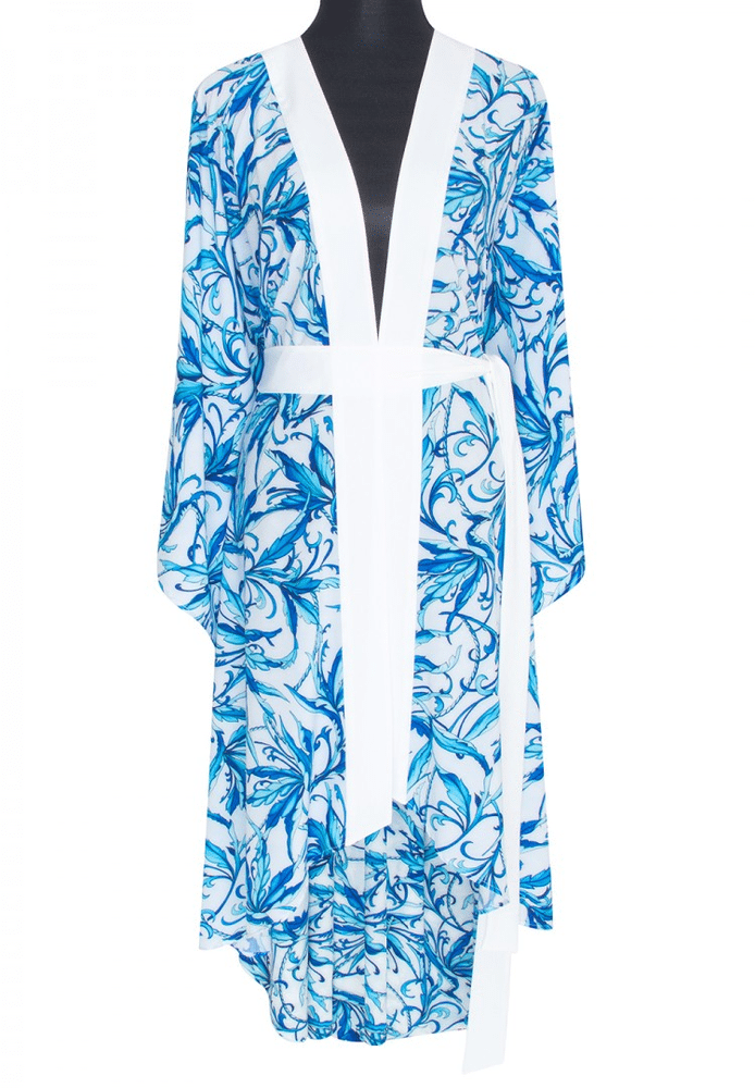 Kimono Long Spring Summer Royal Blue