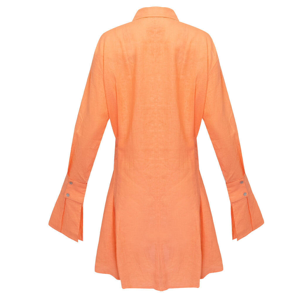 Mila Shirt Dress Bright Orange