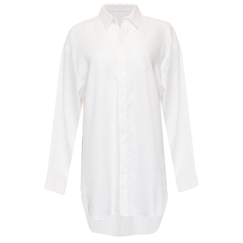 Shelly Beach Shirt Dress Off White