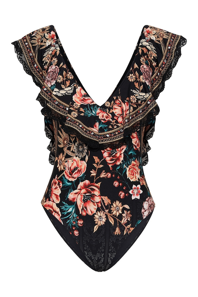 Deep V Frill One Piece Belle Of The Baroque