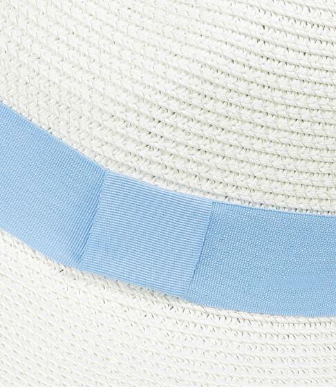Panama Hat White with Light Blue Band