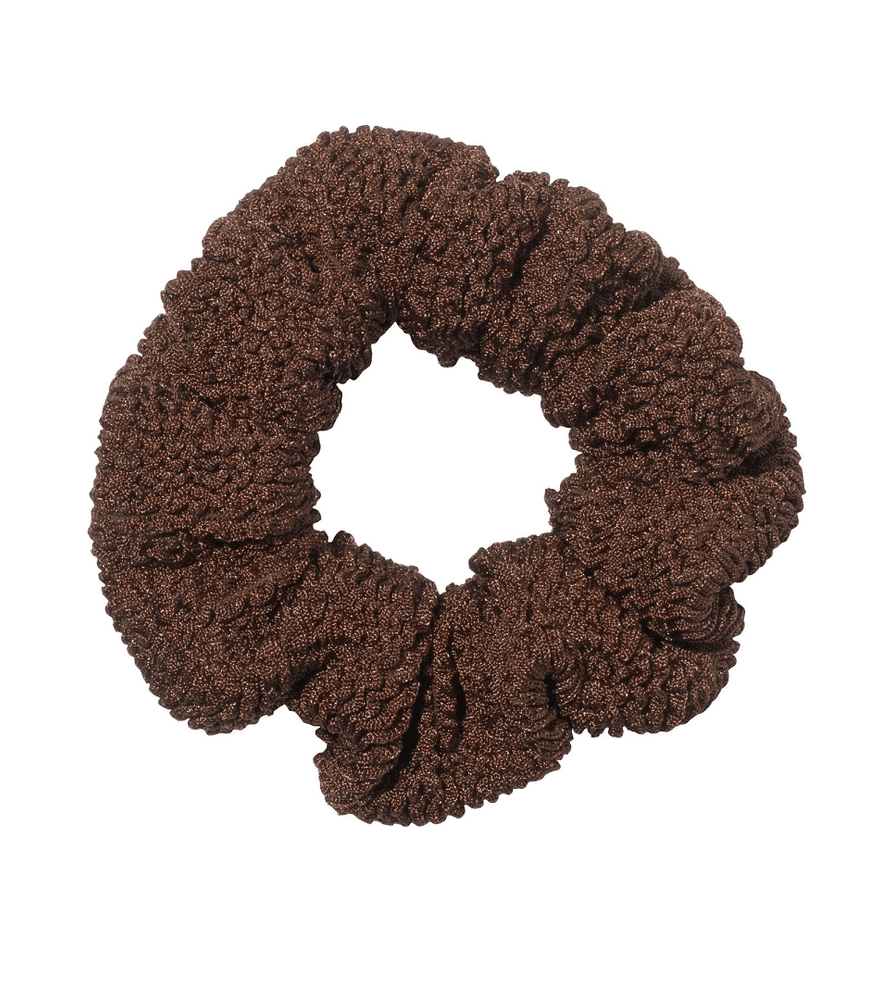 Scrunchies Metallic Crinkle Chocolate